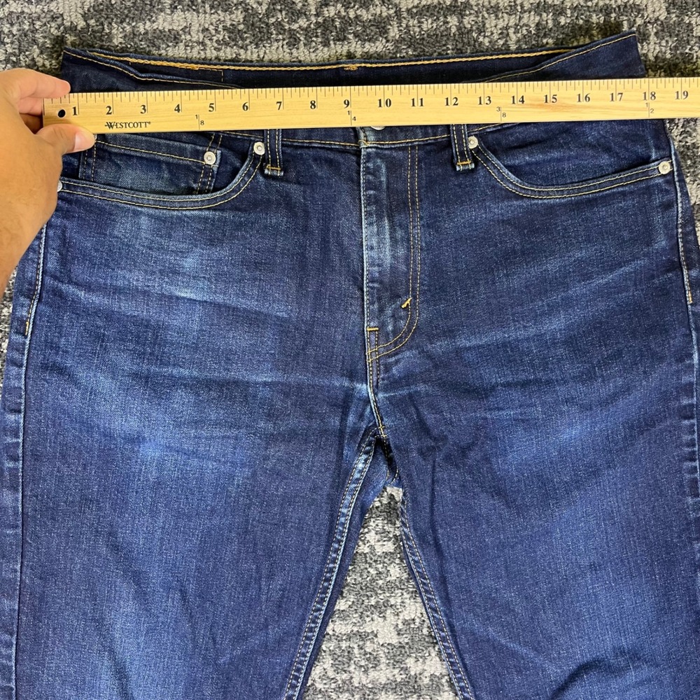 Levi's 511 Slim Fit Jeans Mens 34x34 Dark Wash Indigo Denim WaterLess 04511-1042 - Picture 5 of 12